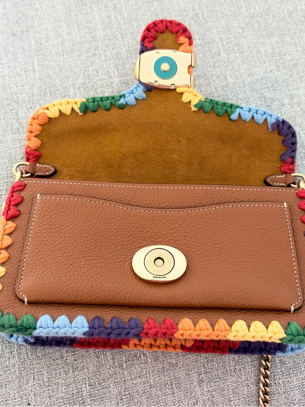Coach Pride Tabby Chain Clutch - Picture 8 of 12
